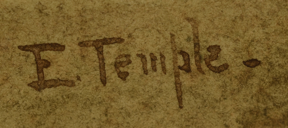 E. Temple — Signature of the artist, bottom right