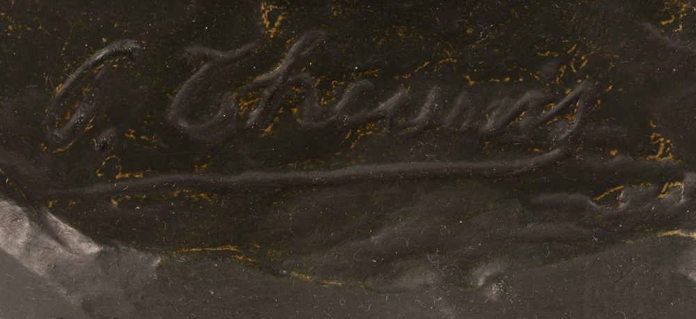 Pierre Theunis — Signature of the artist on top of the base.