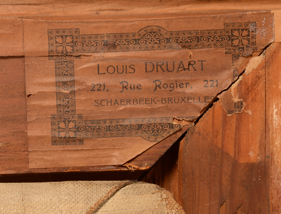 Edouard Thiébaut — <p>Detail of the label at the back of the frame</p>