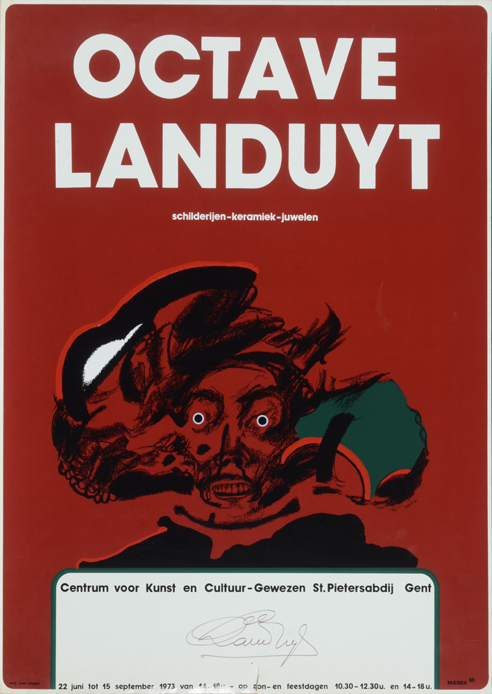 Octave Landuyt Exhibition poster — Affiche de l'exposition d'Octave Landuyt signé par l'artiste