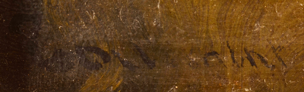 Toussaint — signature of the artist bottom left (photograph made clearer)