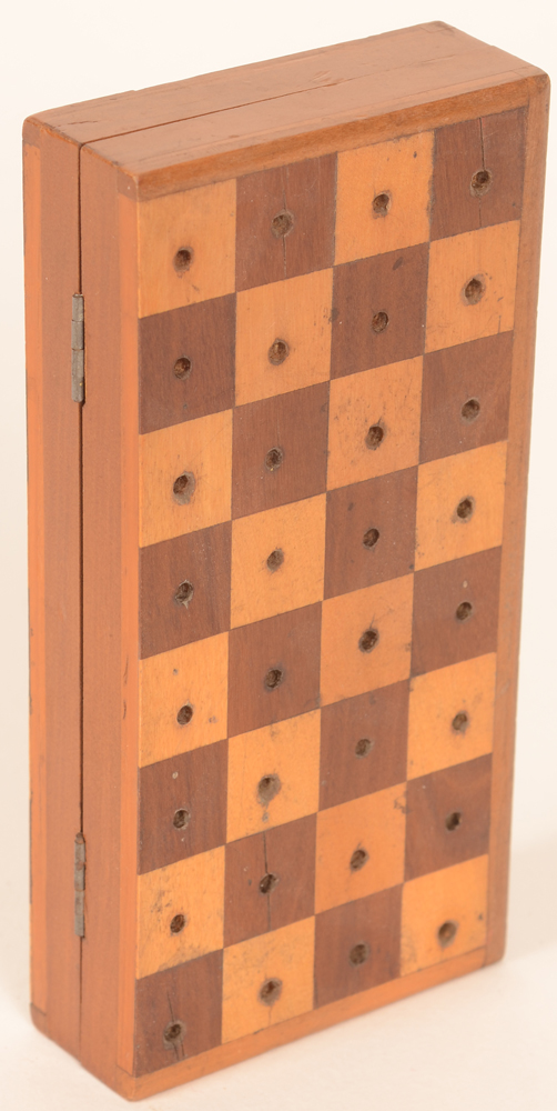 Travel chess set — the board in closed (travel) mode