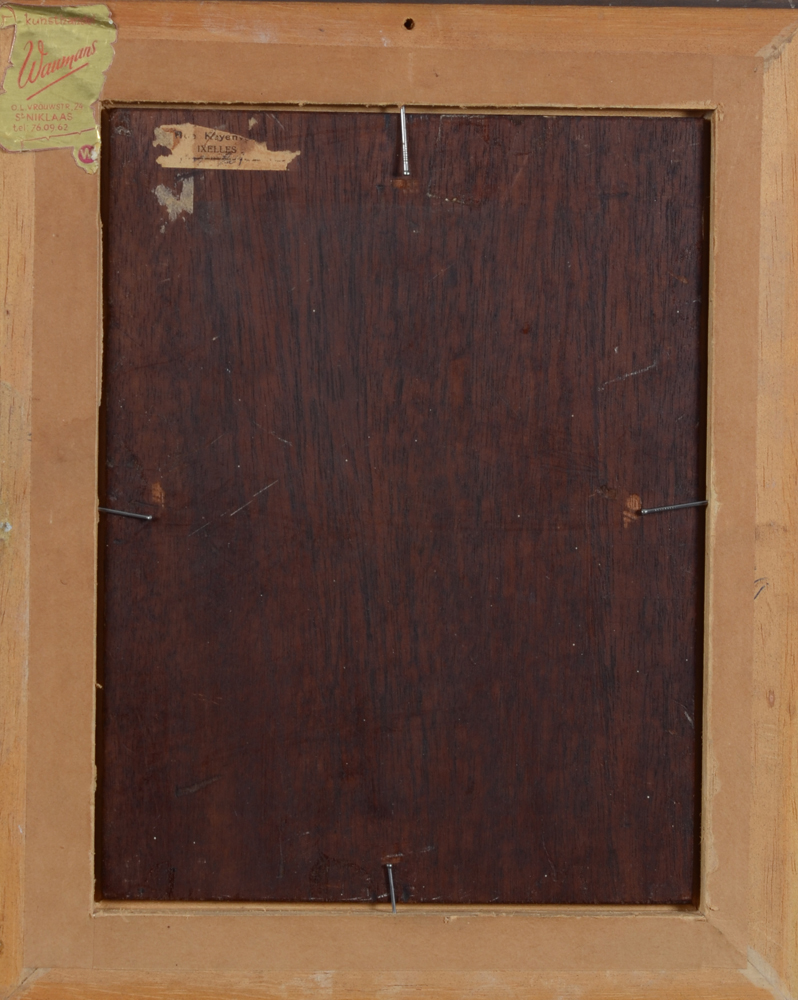Josse Impens — Back of the mahogany panel