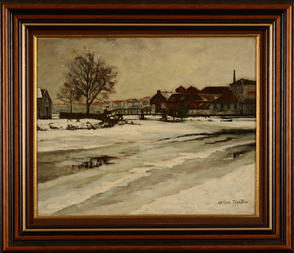 Arthur Willaert — Zicht op Gent (?) in de sneeuw, jaren '20