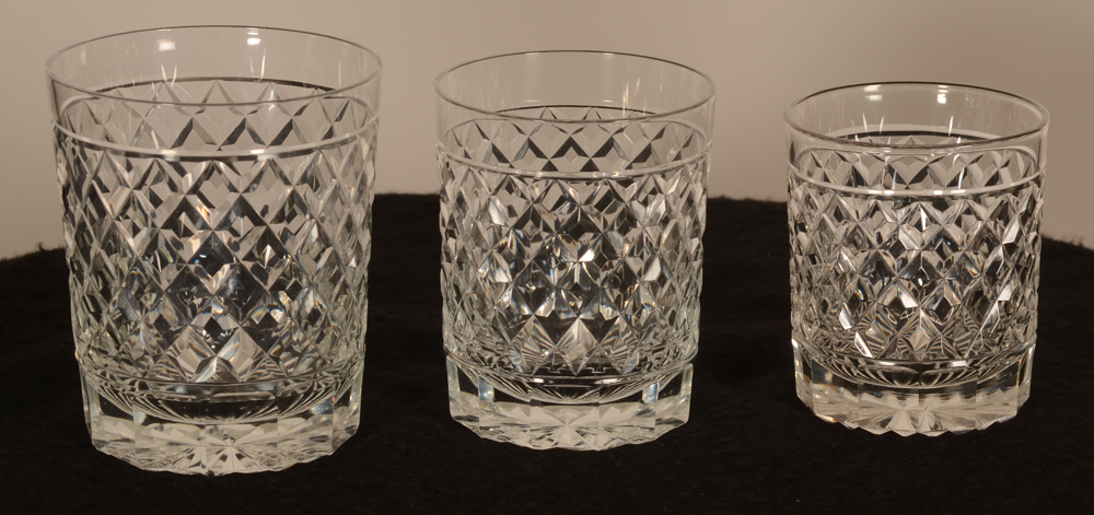 Verre à whiskey 82mm — Série de verres à whiskey taille diamant, disponible en 3 grandeurs
