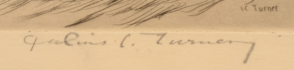 Julius Collen Turner — Signature of the artist bottom right
