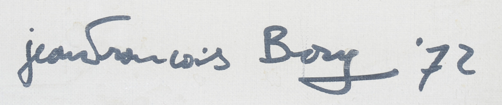 Jean-François Bory — Signature of the artist bottom right