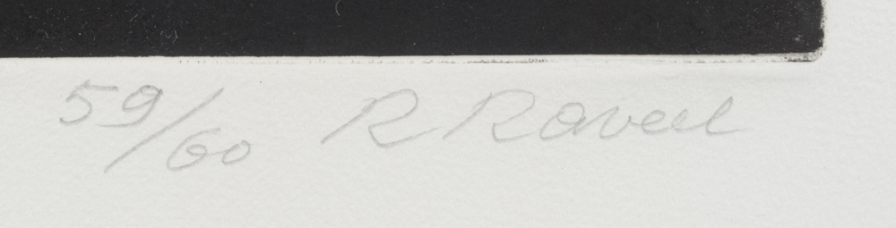 Roger Raveel — Signature and justification by the artist, bottom right