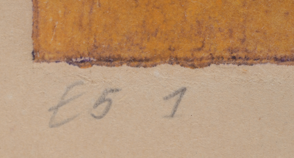 Paul Art — Justification in pencil bottom left