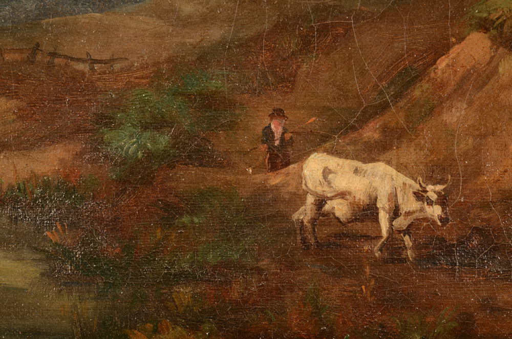 Unknown Artist — Detail of the shepherd and his cow