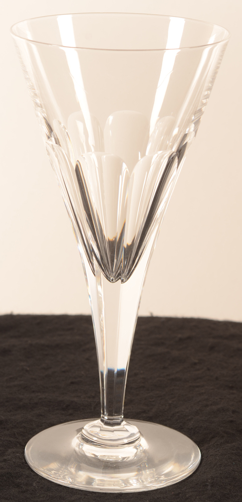 Val Saint-Lambert conical glass 196 mm — cut crystal drinking glass 196 mm