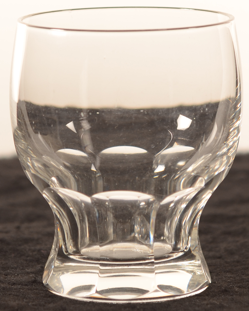 Val Saint-Lambert goblet champignon cotes plates 79 — Val St-Lambert, modele goblet champignon cotes plates, verre d'eau en cristal, hauteur 79 mm&nbsp;