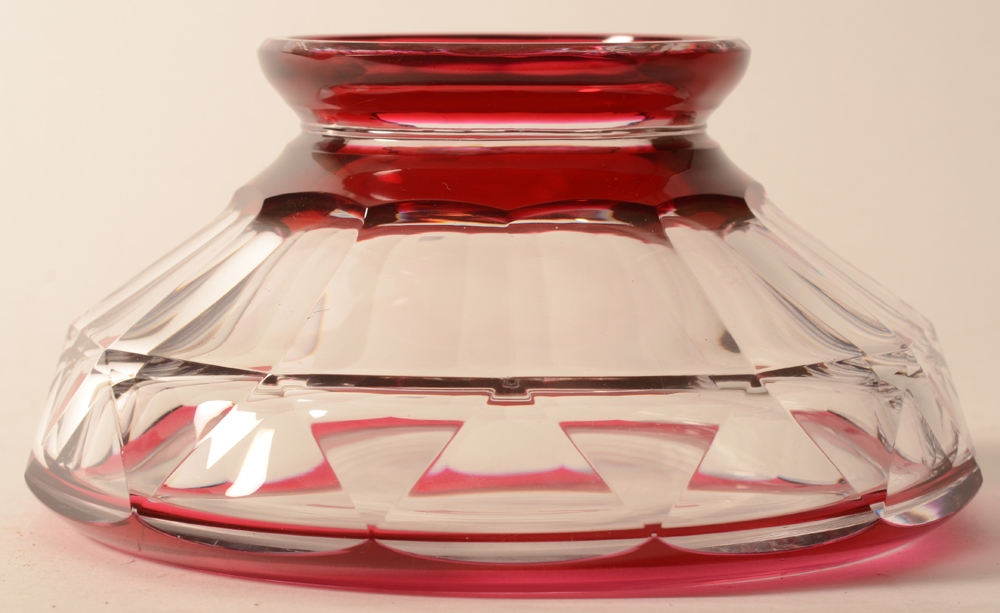 Val Saint-Lambert — Vase art deco en crystal doublé