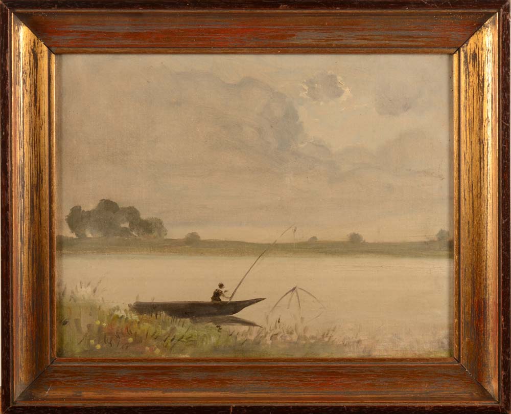 Jan Van Beers — <p>Etude, huile sur toile, paysage près de Paris, 1890</p>