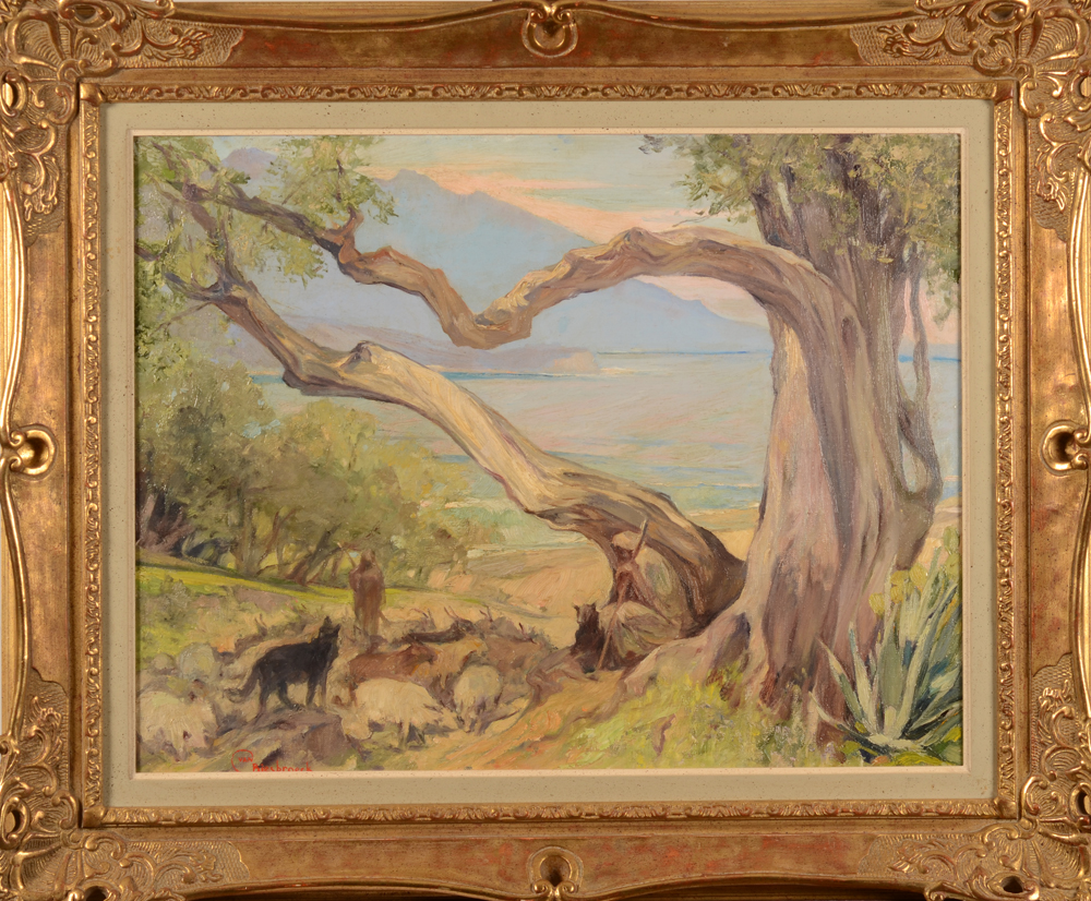 Jules Van Biesbroeck — huile sur toile orientaliste, signée