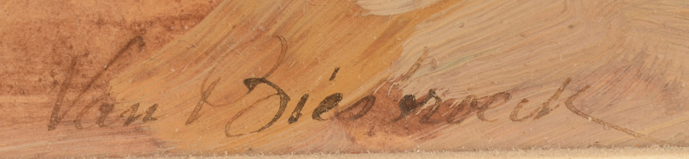 Jules Van Biesbroeck — Signature of the artist, bottom right
