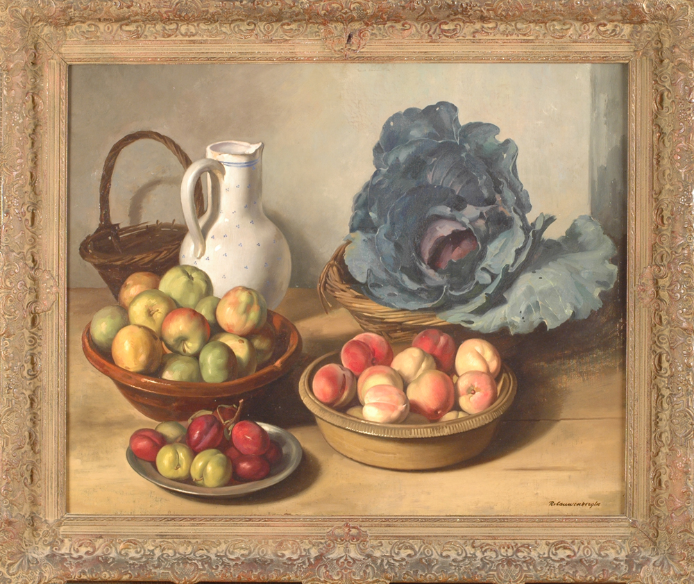 Robert Van Cauwenberghe — A magnificent stillife in the new realist style of the 1930&#39;s.