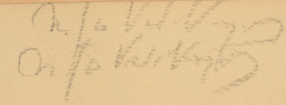Marie-José Van de Veegaete — Detail of one of the signatures from the drawing to the right.