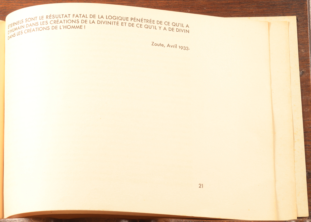 Henry Van de Velde — Last text page of the book