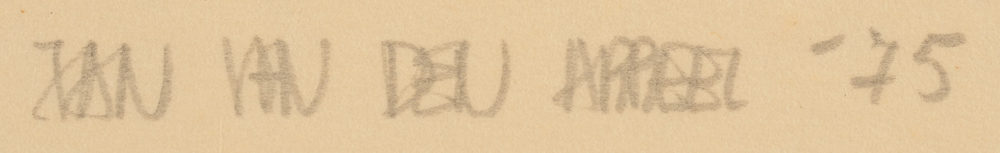 Jan Van den Abbeel — Signature of the artist in pencil and date, bottom right
