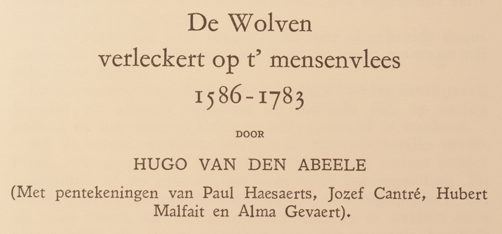 Hugo Van den Abeele — titlepage