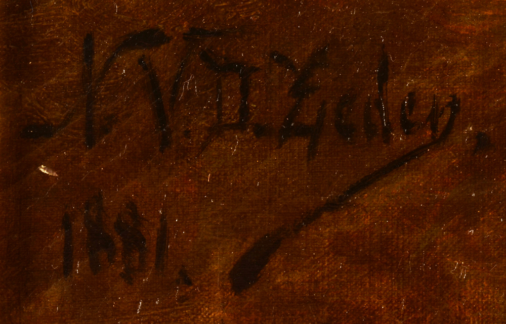 Nicolas Van den Eeden — Signature of the artist and date, top left
