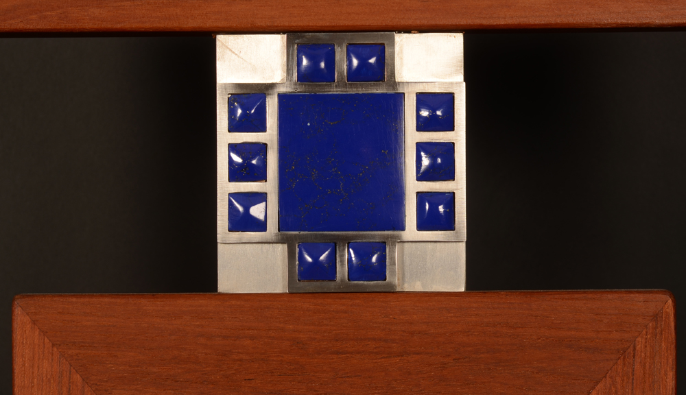 Jos Van Driessche — the stainless steel and lapis lazuli decoration in detail