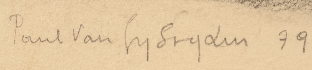 Paul Van Gysegem drawing 1979 — signature and date bottom left