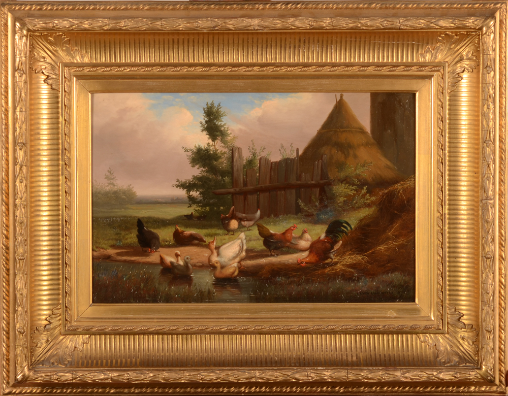 J.L. Van Leemputten — The painting in a 19th century frame