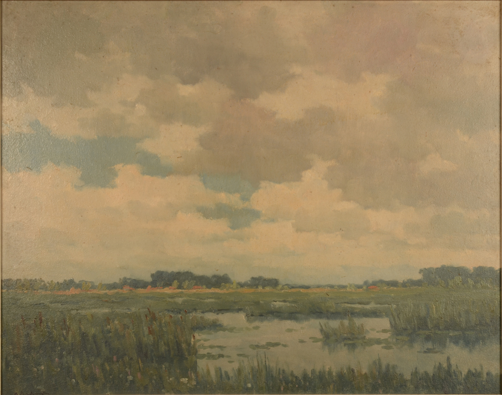 Karel Van Lerberghe Landscape — huile sur toile