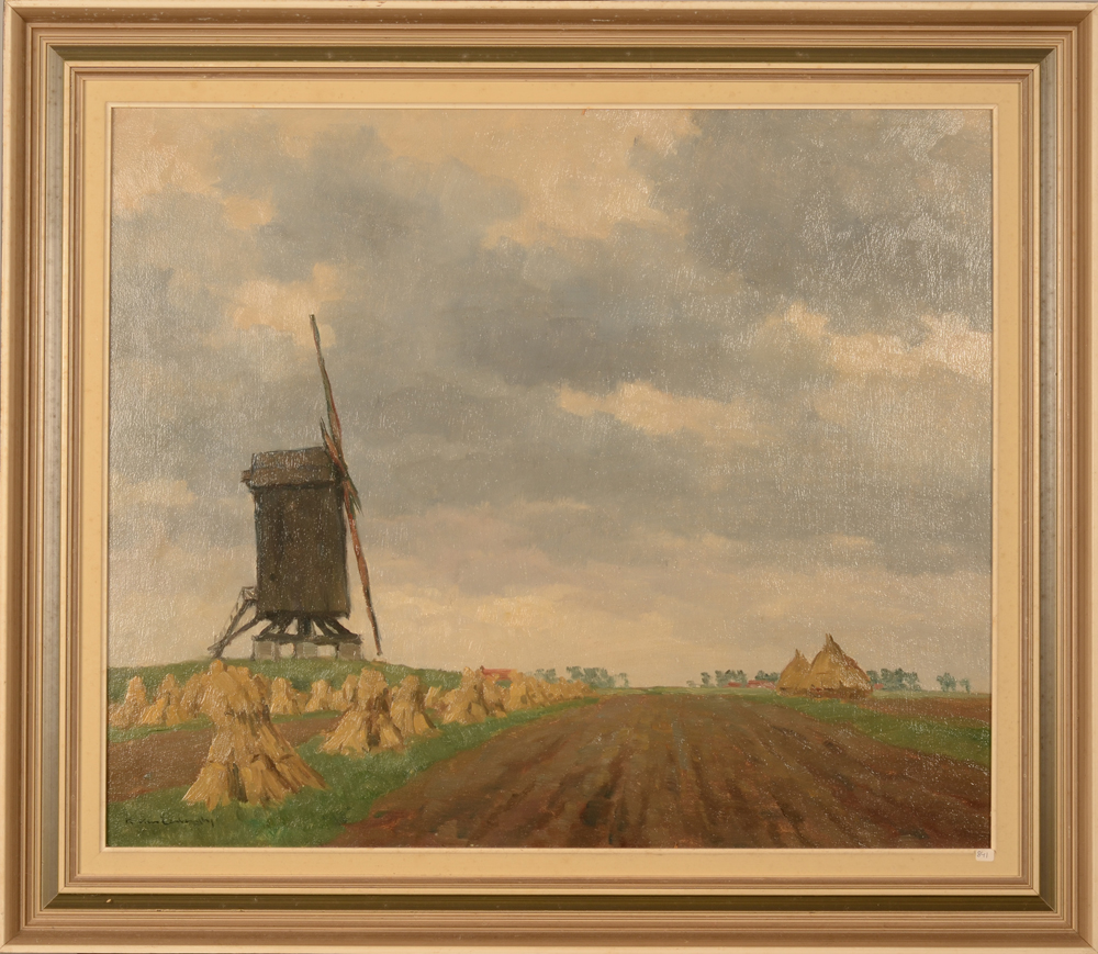 Karel Van Lerberghe The Windmill — in the original&nbsp; frame