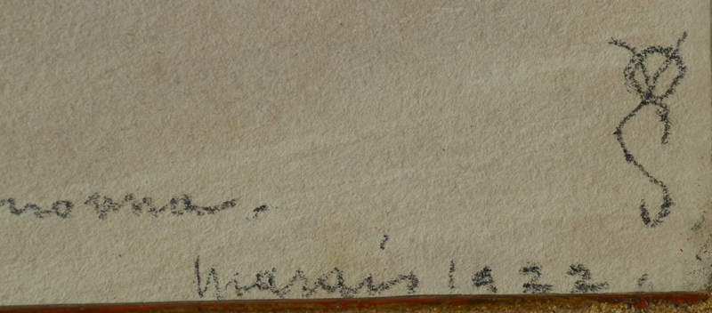 Stan Van Offel — Detail of the monogram signature and date, bottom right.