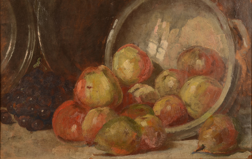 Van Quekelberghe E. (attributed to) Apples — huile sur toile impressioniste