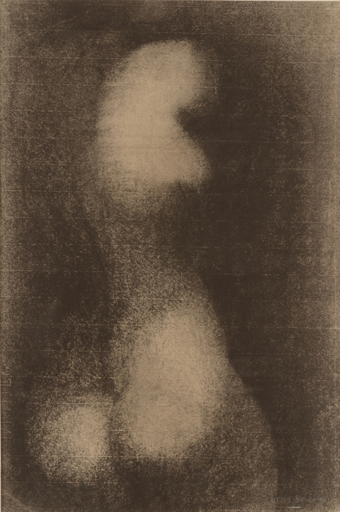 Maurice Van Saene Drawing Nude — Fusain sur papier&nbsp;