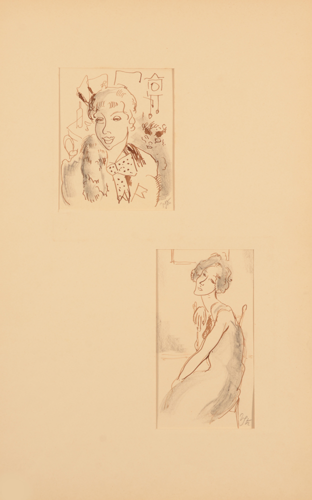 Henri Van Straten — Deux dessins originaux, signés