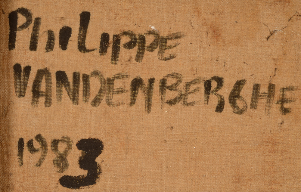 Philippe Vandenberg painting 1983 — Signature and date at the back of the canvas