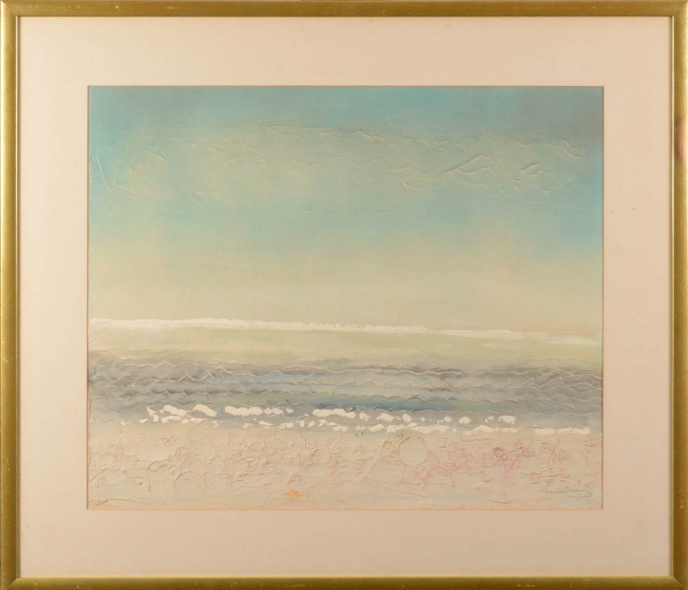 Lucien Van den Driessche — Marine painting, mixed media