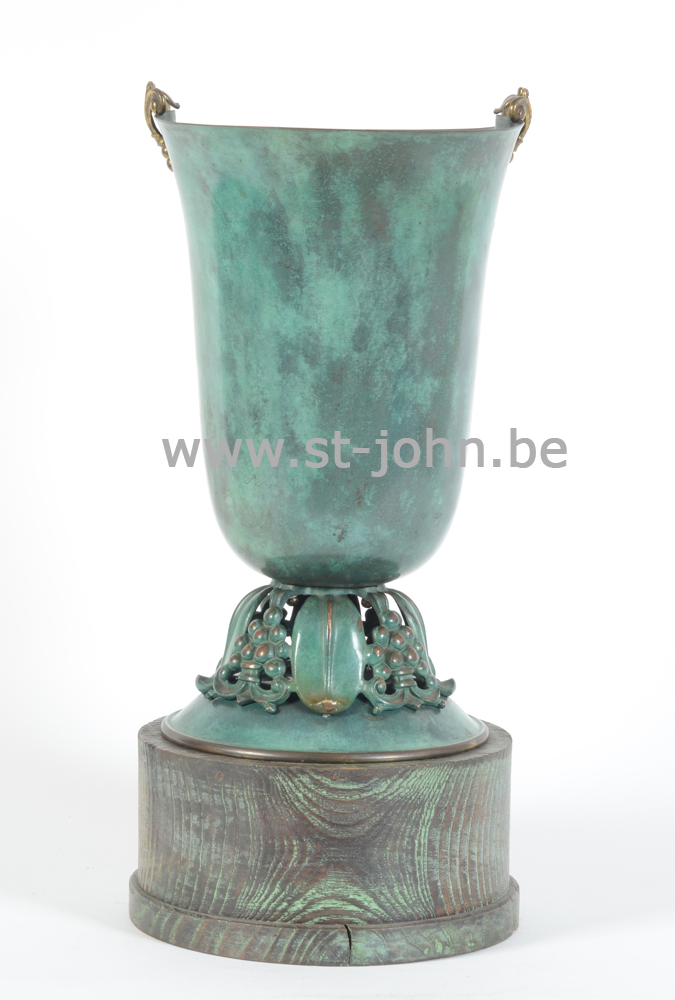 Patinated art deco vase, 1930s