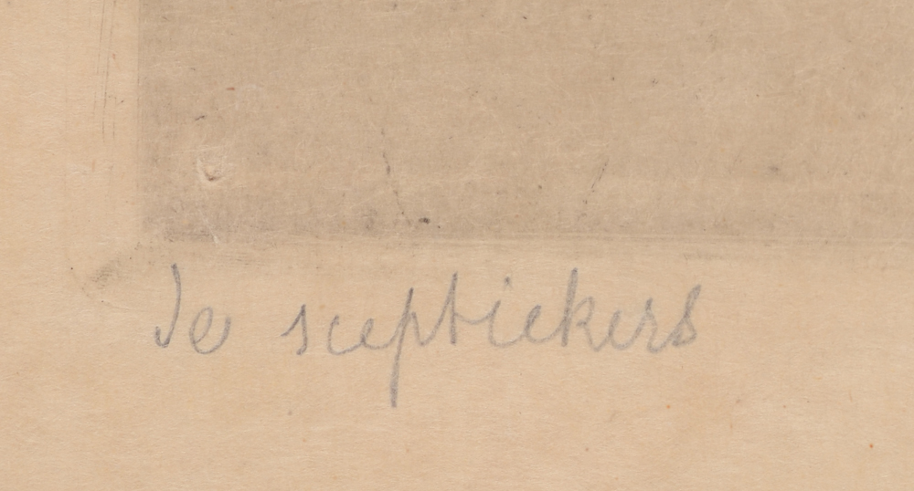 Jules De Bruycker  — the title in Dutch (!), in pencil bottom left