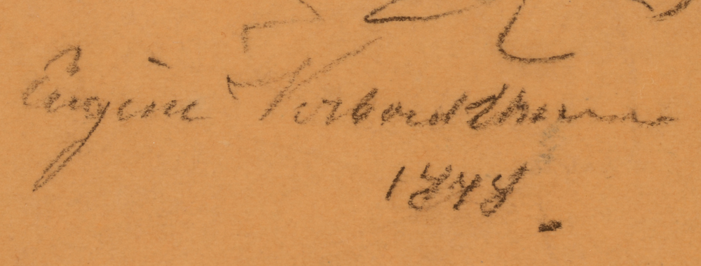 Eugene Verboeckhoven — Full signature of the artist and date, bottom left