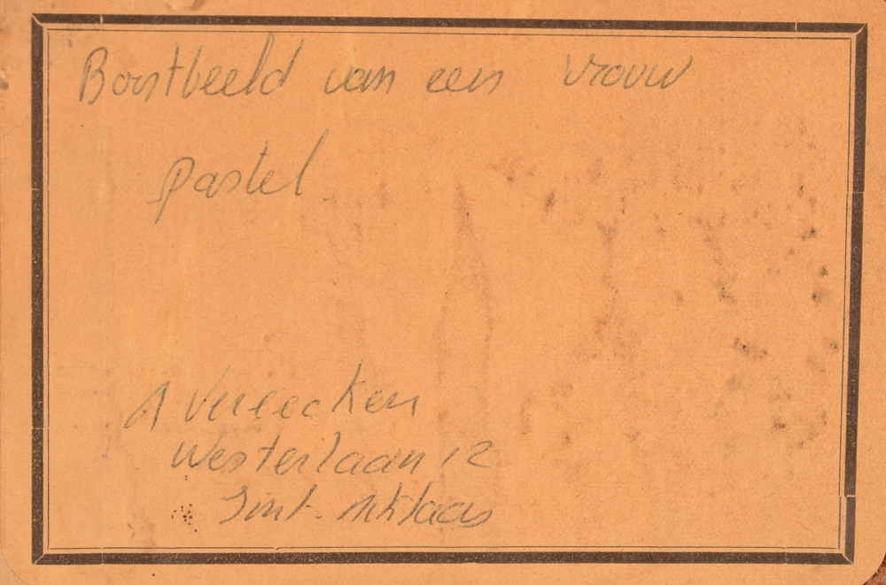 André Vereecken — Label with title at the back