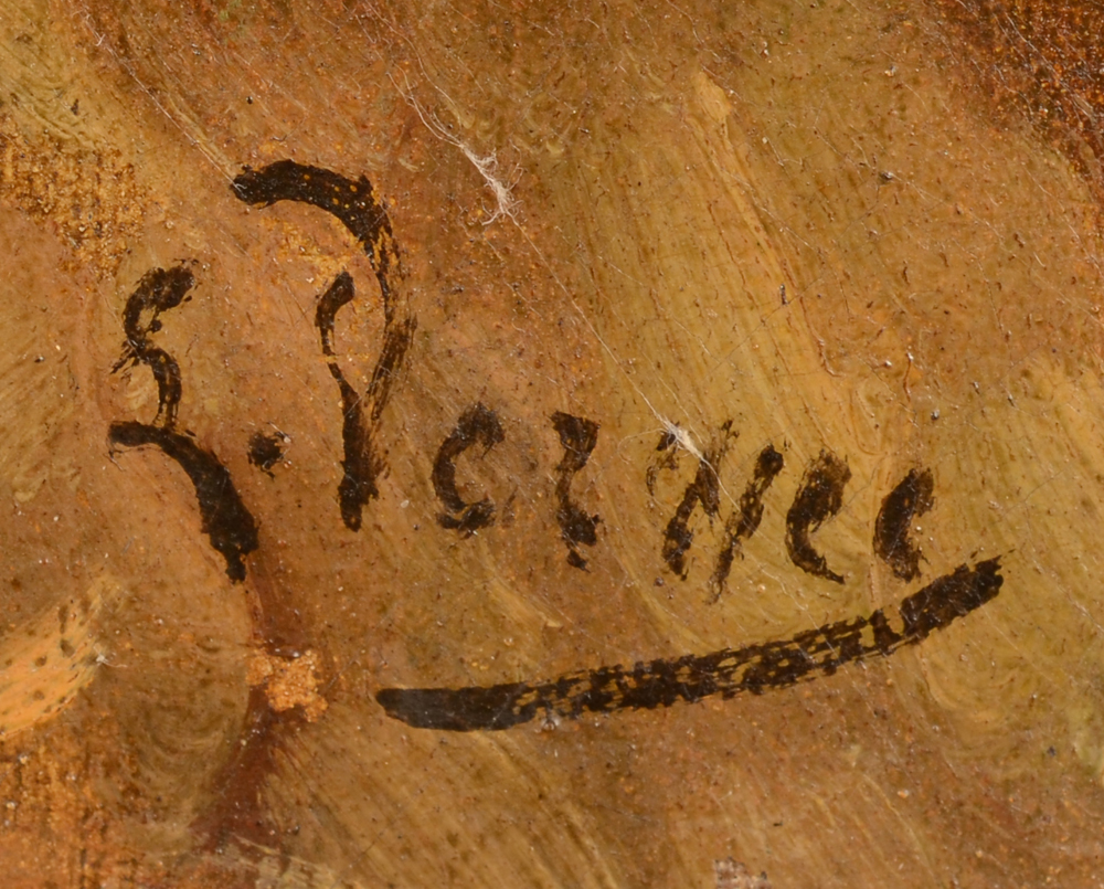 Louis Verwee — Signature of the artist, bottom middle