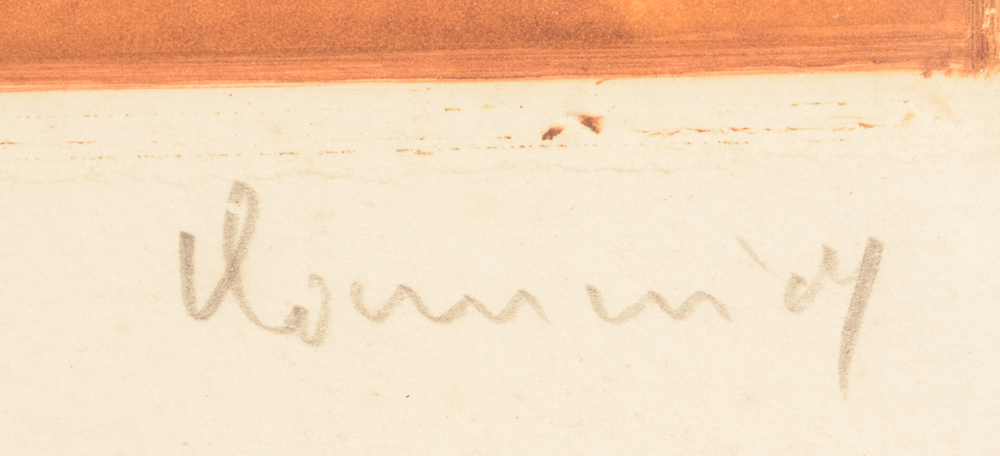 Jacques Villon — Signature of Vlaminck in pencil bottom right