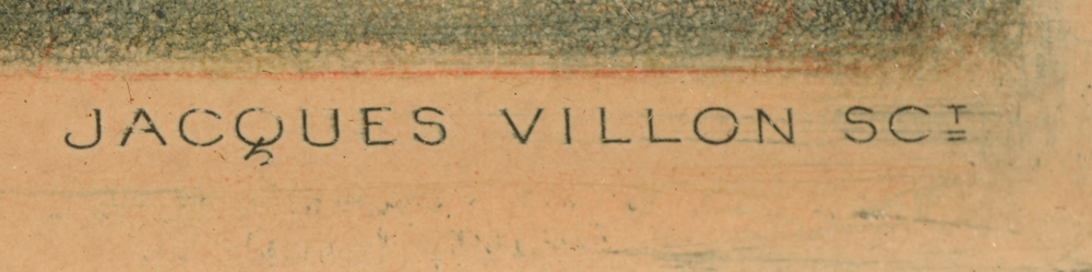 Jacques Villon — Signature of the artist, in the image, bottom right