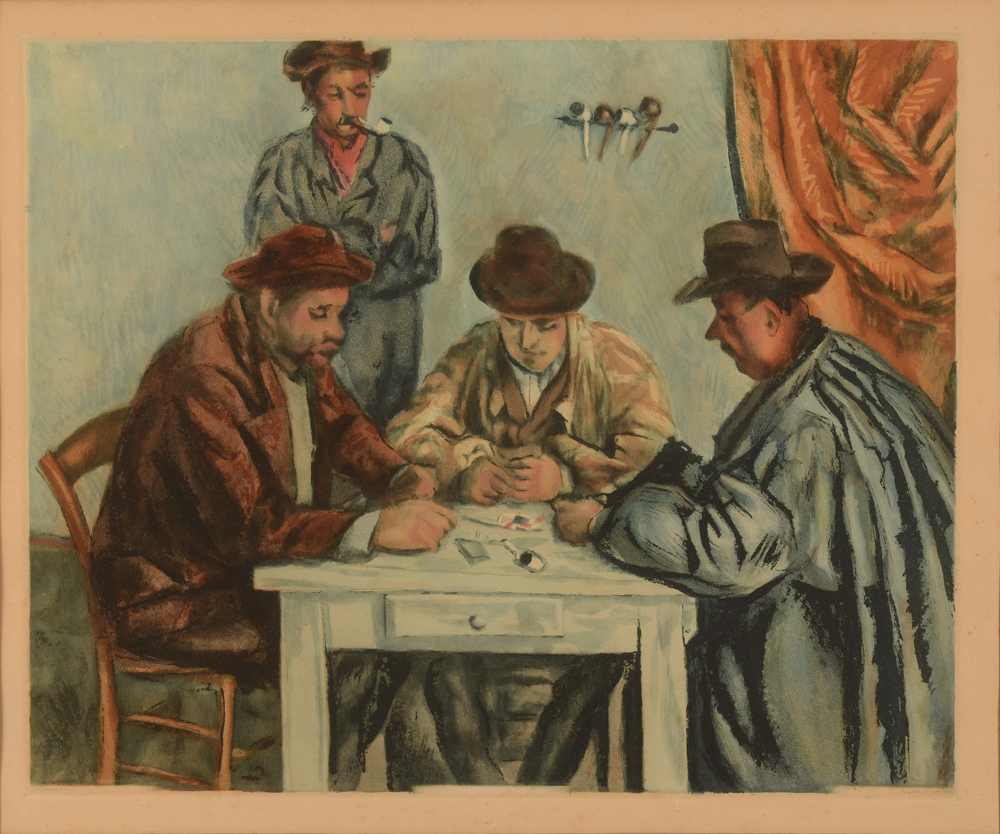 Jacques Villon — d'après Cézanne, eau-forte en couleur d'édition ancienne, signée dans l'image