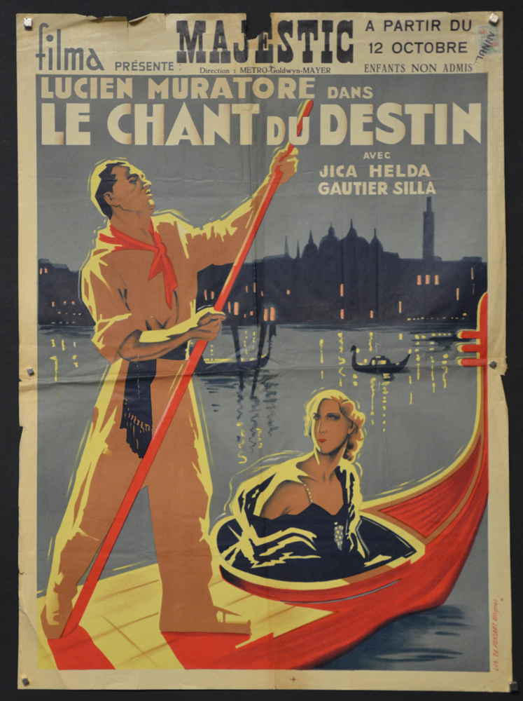 Vintage film Poster — Affiche belge pour le film Le Chant du Destin, quelques manques et plis