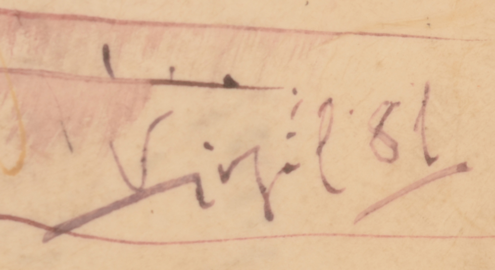 Vigil — Signature and date bottom right