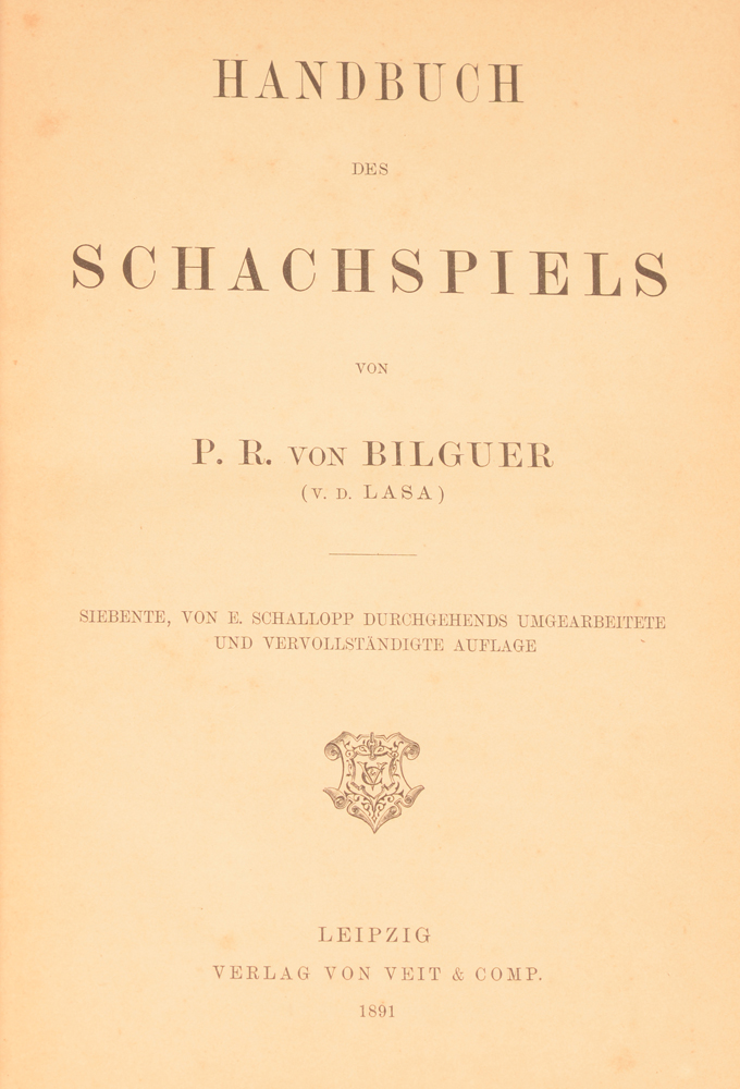 Paul Rudolf Von Bilguer — The title page of the book, in German