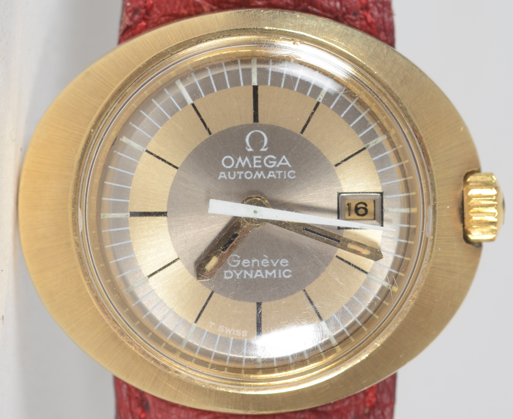 Omega Geneve Dynamic — Belle montre de dame vintage, en condition de marche non revisée