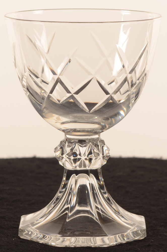 Val Saint-Lambert Yale taille losange 120 — Val St-Lambert, modele Yale taille losange, verre en cristal, hauteur 120 mm